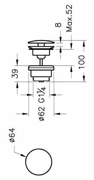 Донный клапан VitrA Waste Set A4514934